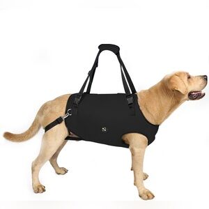 Dog Lift Harness Pet Support Sling Lift Adjustable Strap, Black, Large